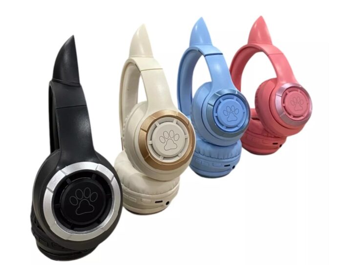 Audífonos Diadema Con Orejas De Gato y Retroiluminado YDM60